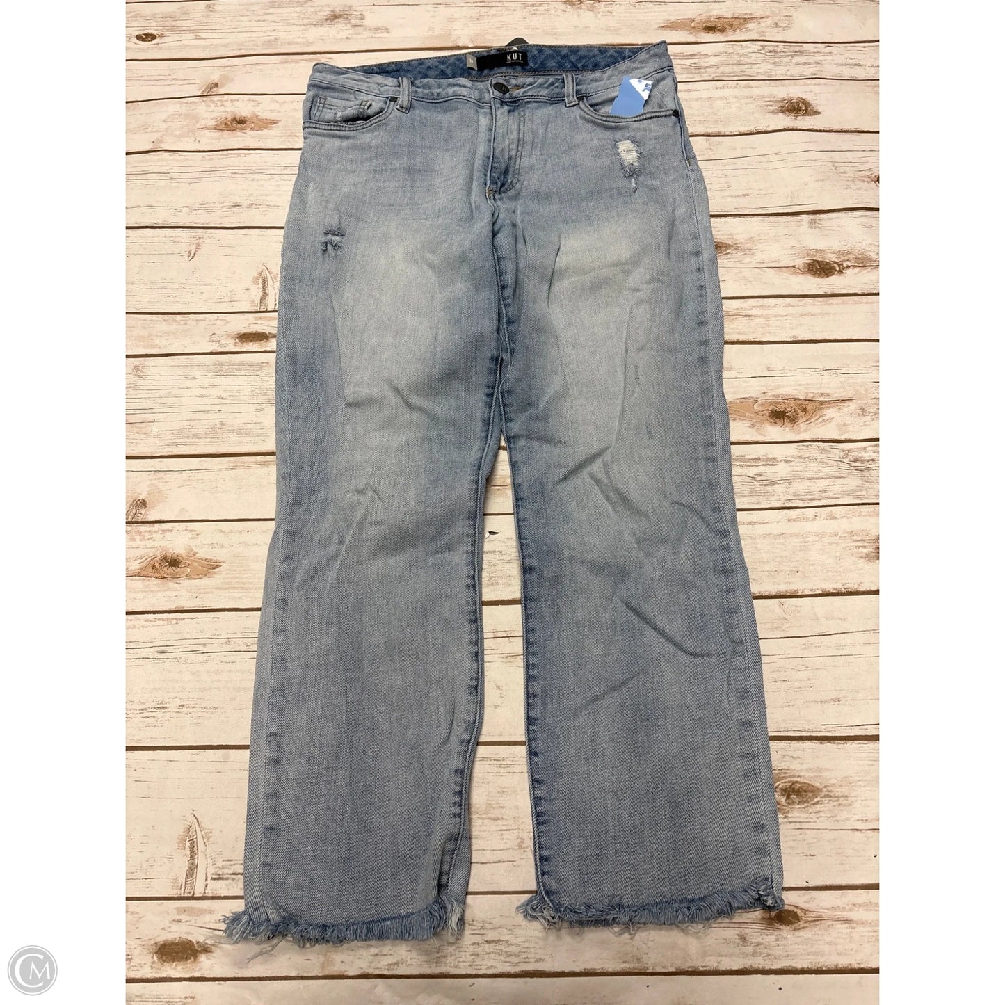 Jeans Straight By Kut In Blue Denim, Size: 10