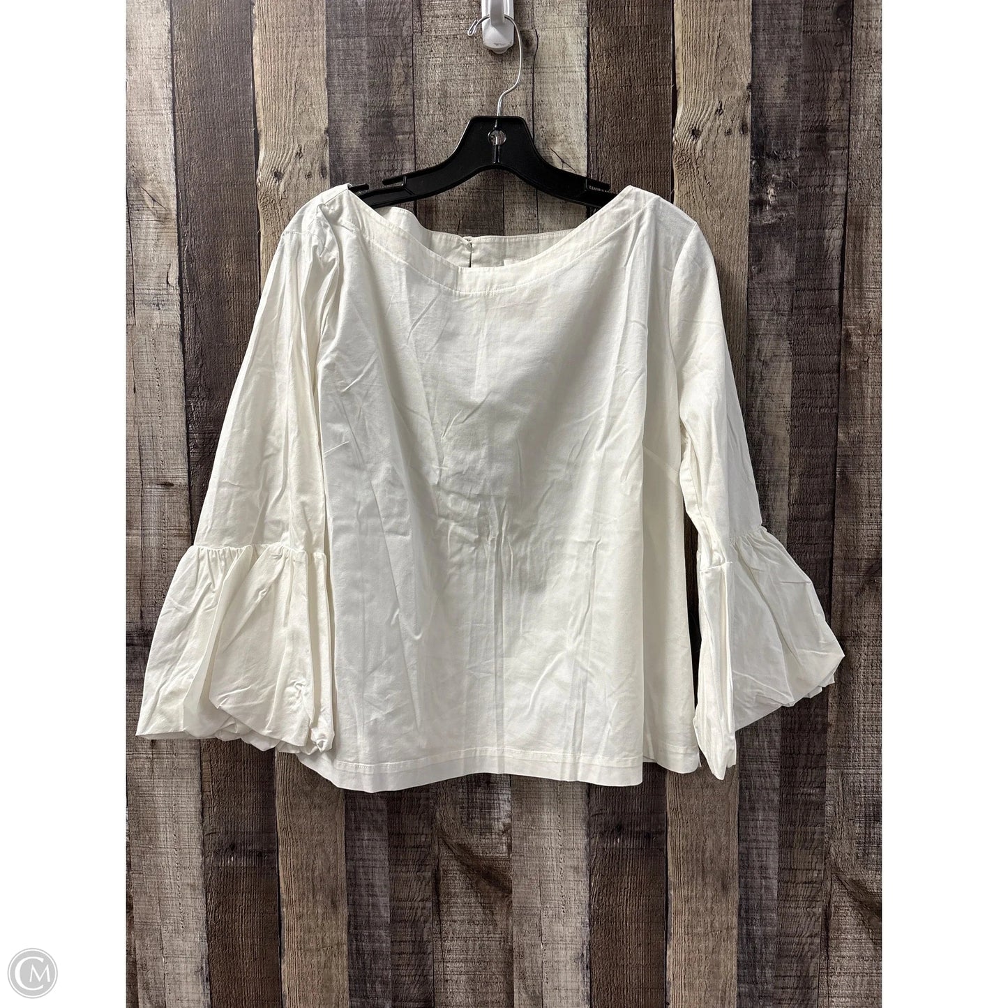 Top Long Sleeve By Laundry In White, Size: Xl