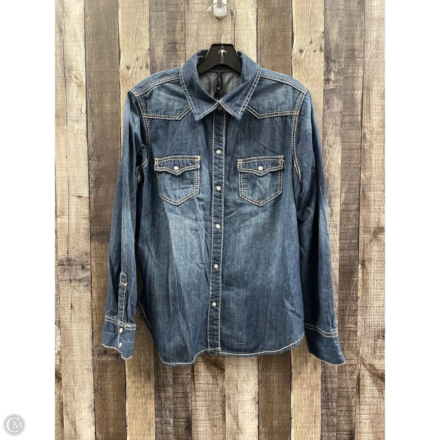 Jacket Denim By Baccini In Blue Denim, Size: Xl