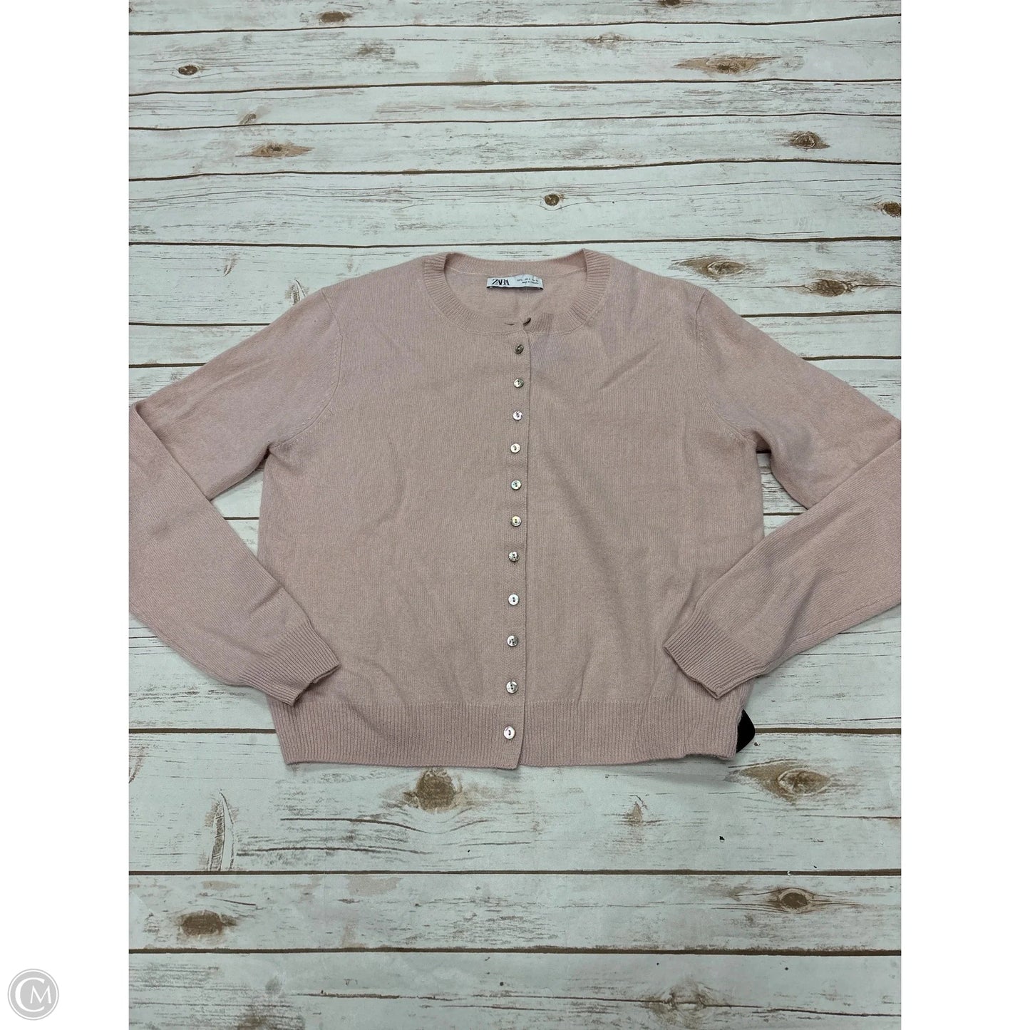 Cardigan By Zara In Mauve, Size: L