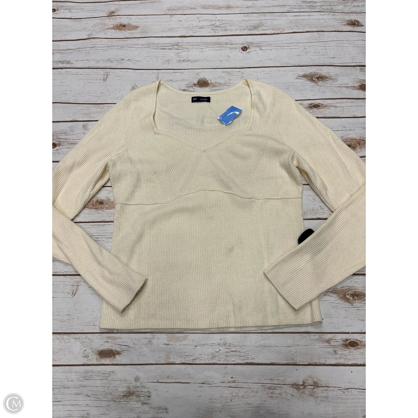 Sweater By Gap In Ivory, Size: Xl