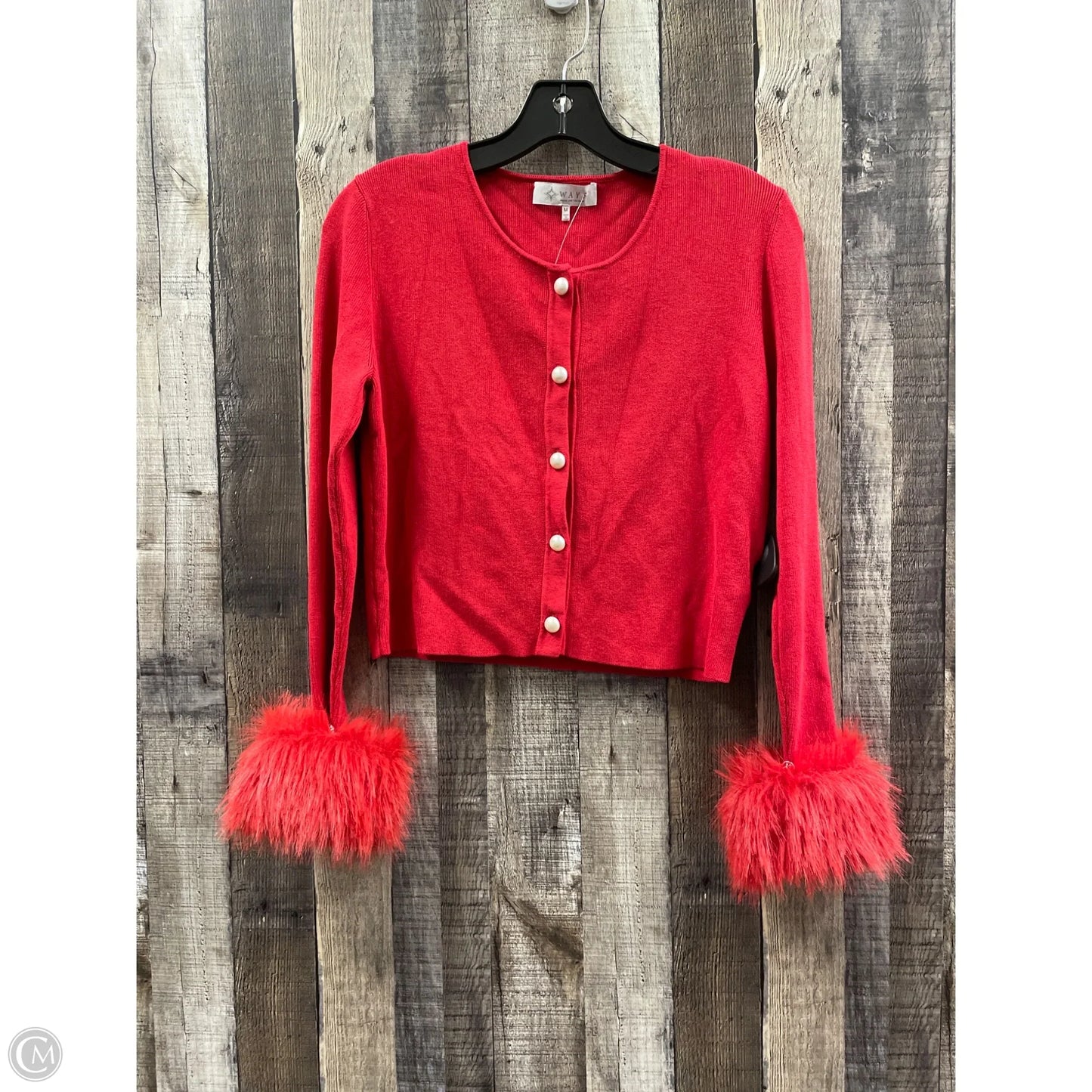 Sweater Cardigan By Wayf In Red, Size: M