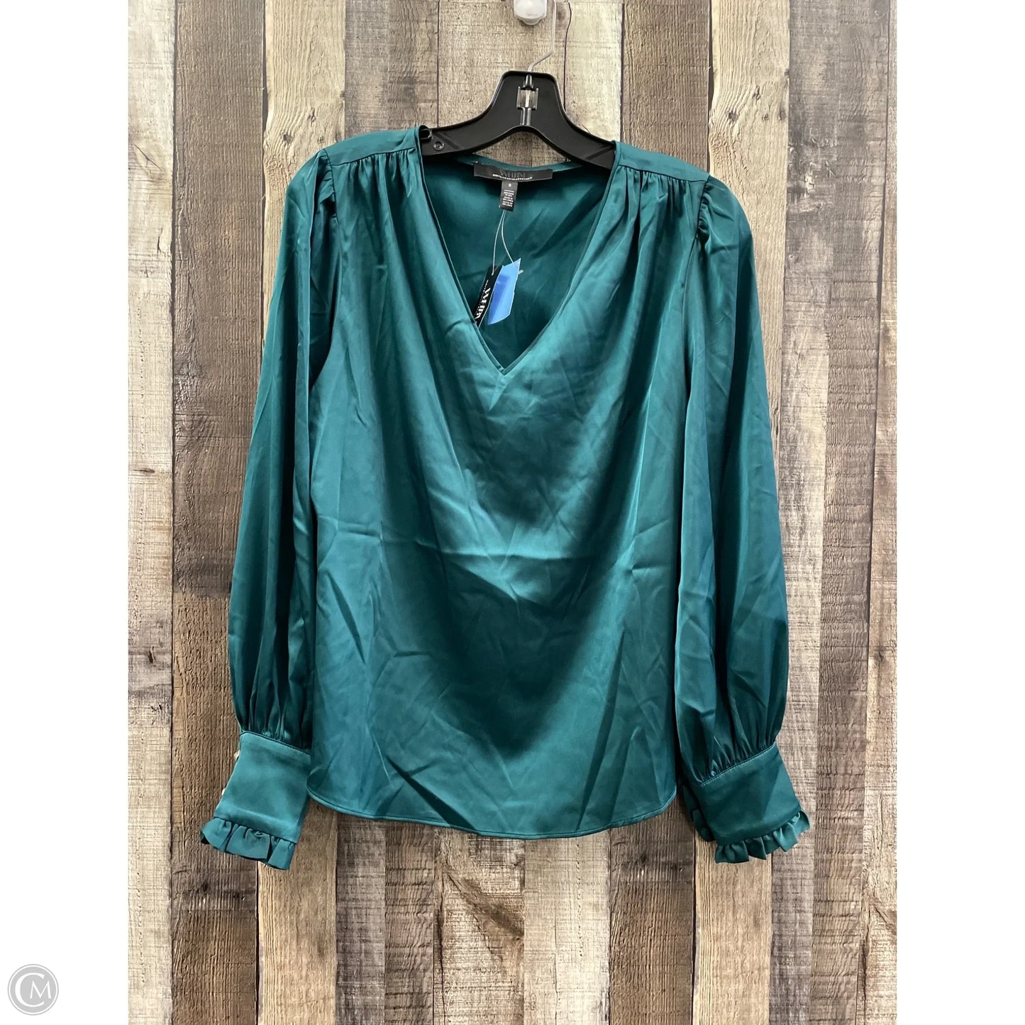 Top Long Sleeve By White House Black Market In Green, Size: S