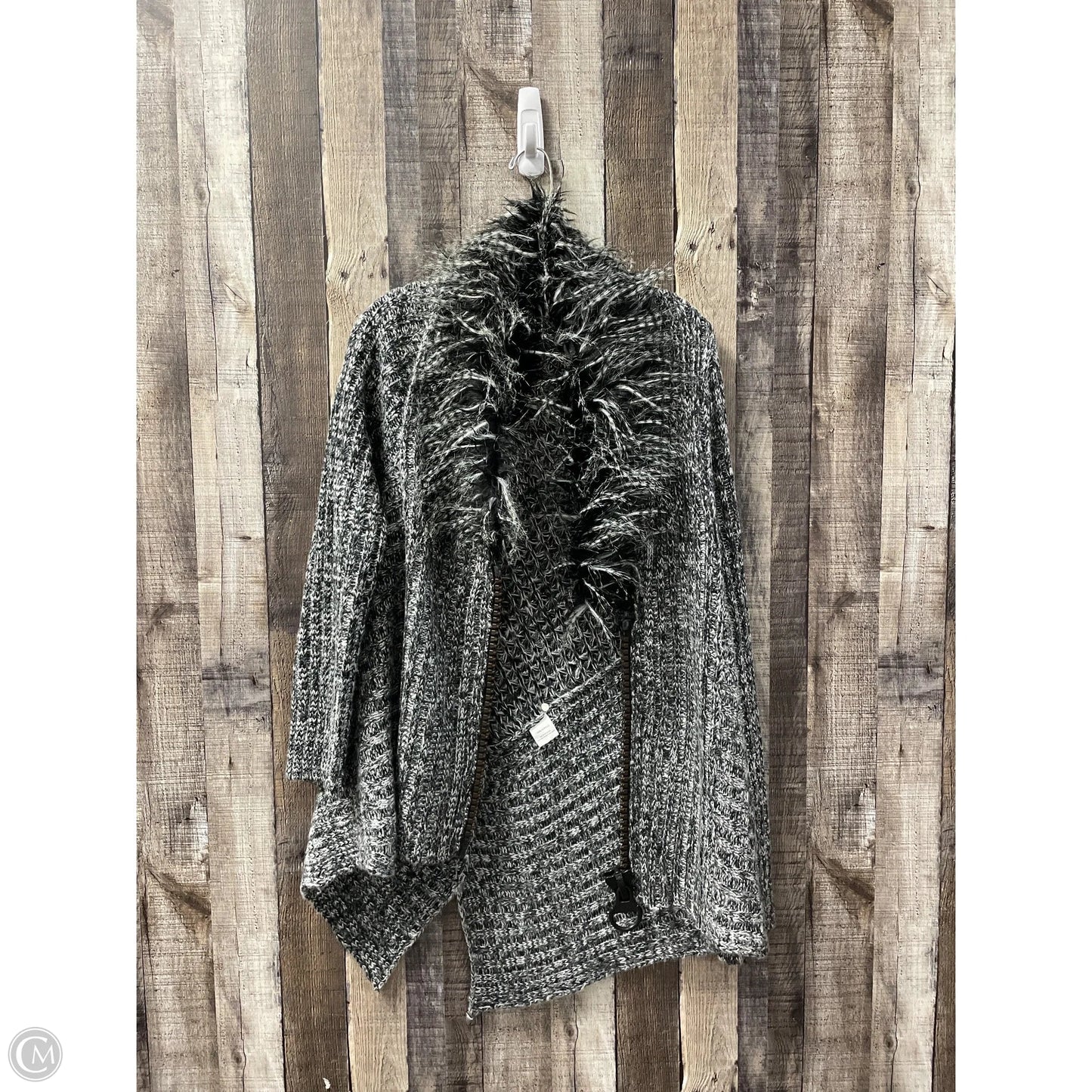 Sweater Cardigan By Cme In Grey, Size: L