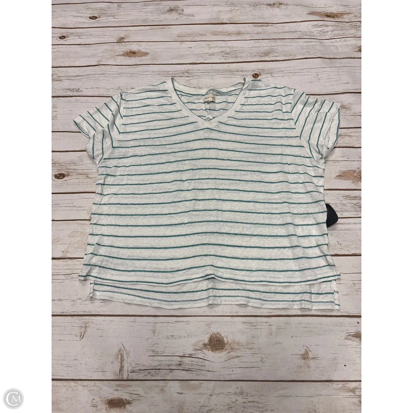 Top Short Sleeve By Thread And Supply In Striped Pattern, Size: L