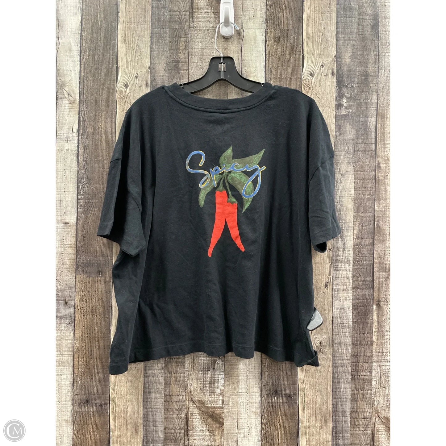 Top Short Sleeve By Universal Thread In Black, Size: L