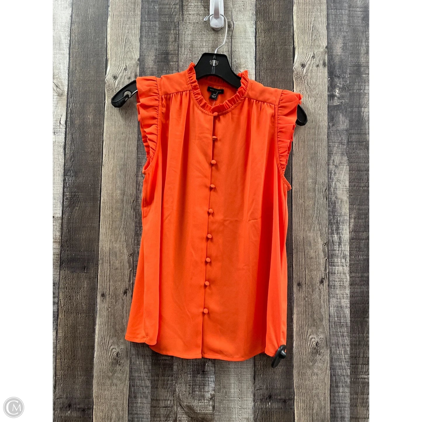 Top Sleeveless By Ann Taylor In Orange, Size: Xsp