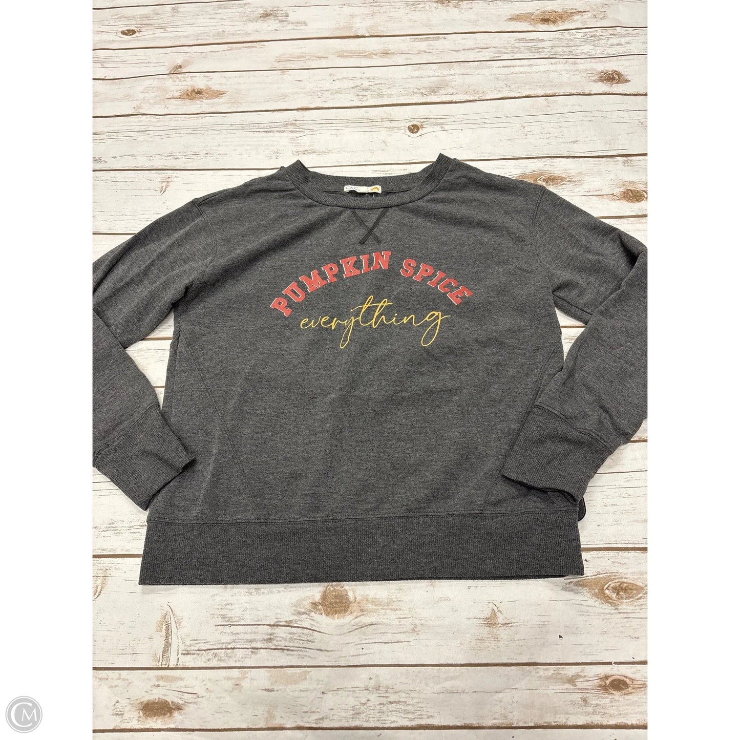 Sweatshirt Crewneck By C And C In Grey, Size: M