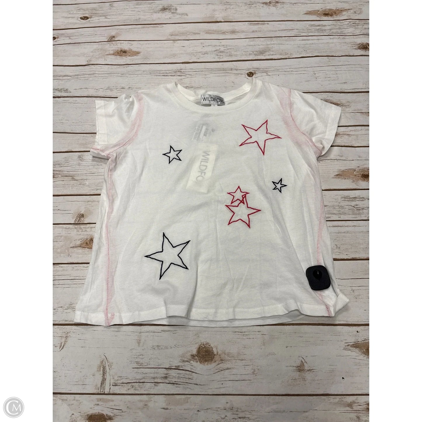 Top Short Sleeve By Wildfox In White, Size: L