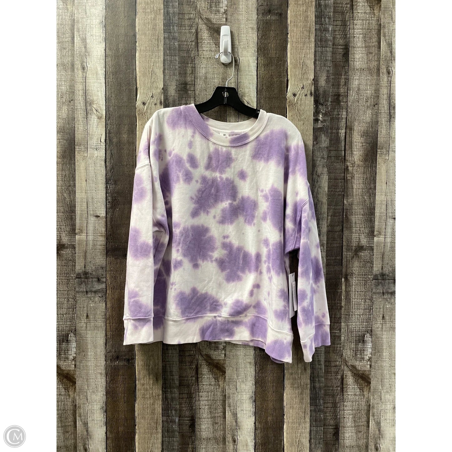 Sweatshirt Crewneck By Bp In Purple & White, Size: L