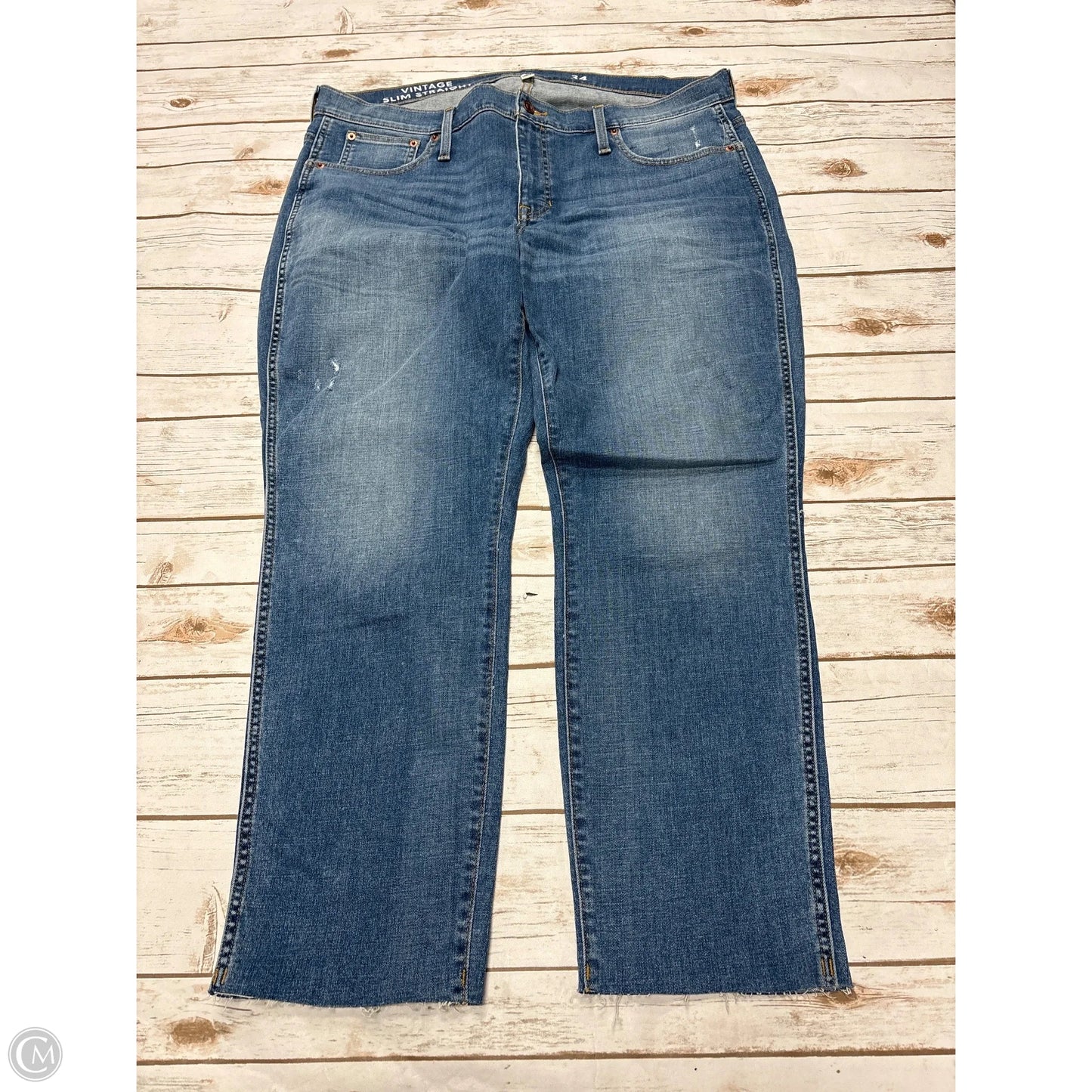 Jeans Straight By J. Crew In Blue Denim, Size: 18
