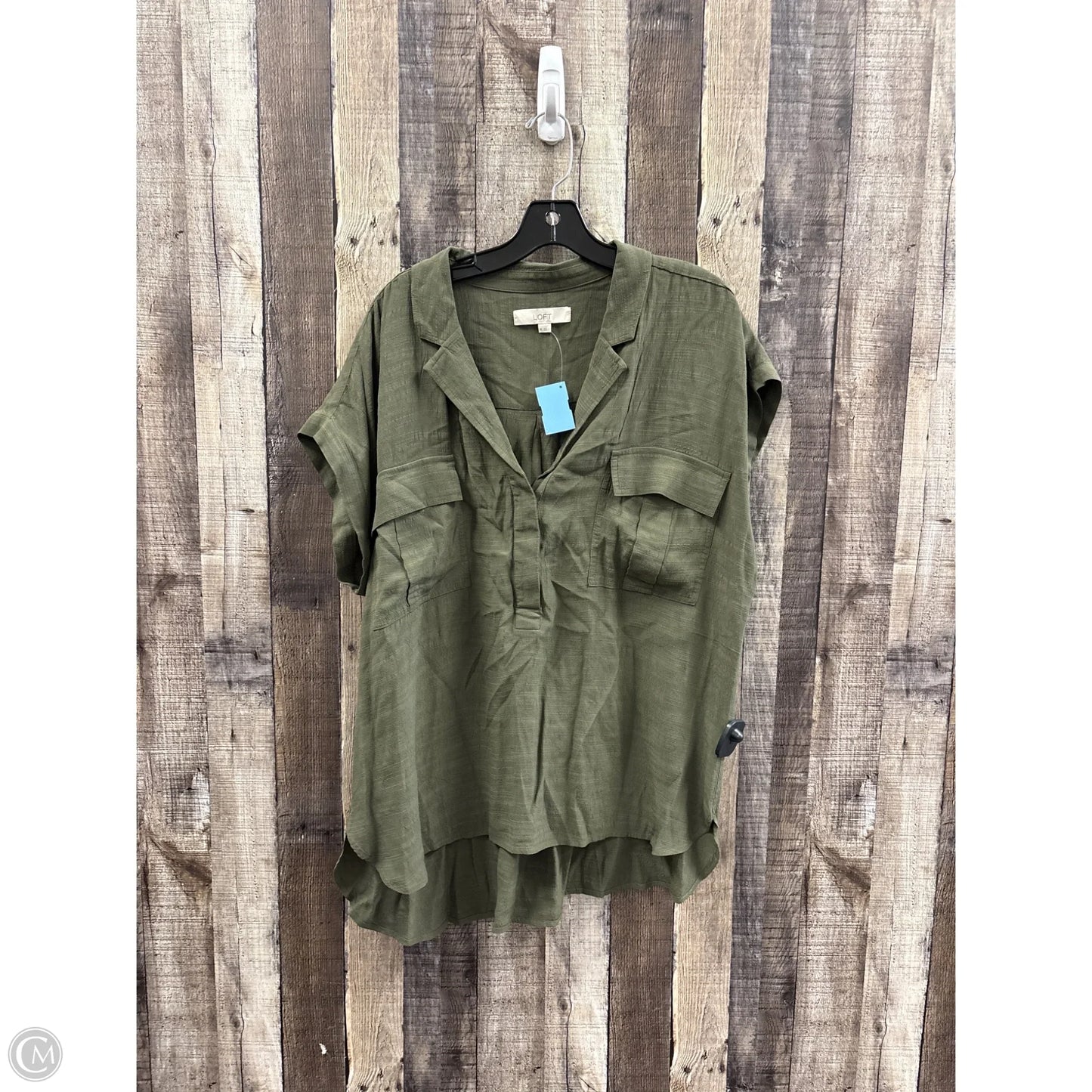 Top Short Sleeve By Loft In Green, Size: Xl