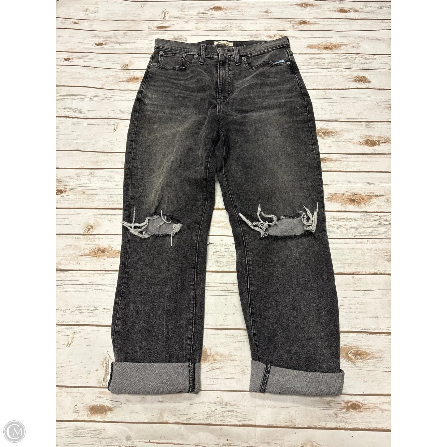 Jeans Straight By Madewell In Grey Denim, Size: 8