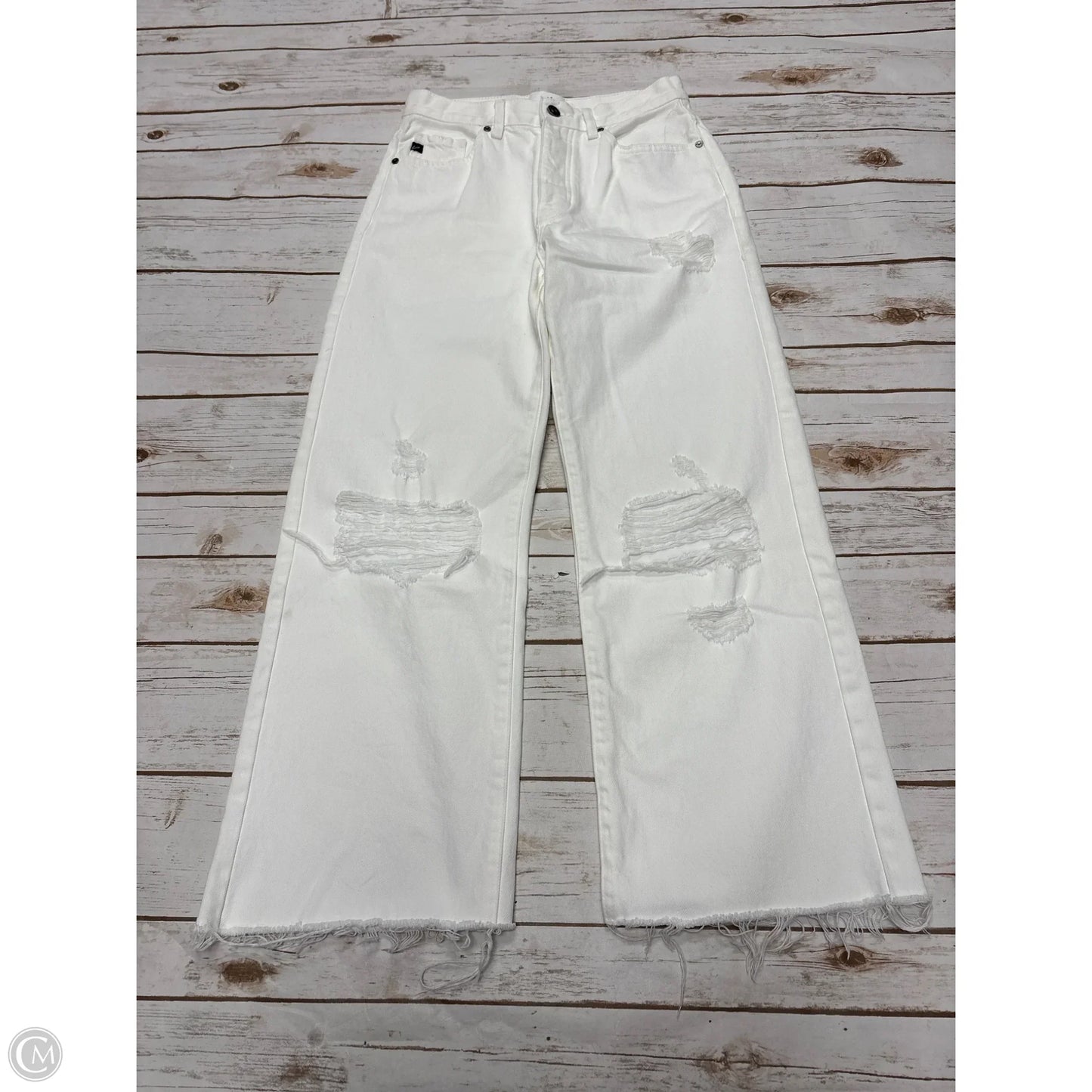 Jeans Straight By Kancan In White Denim, Size: 2