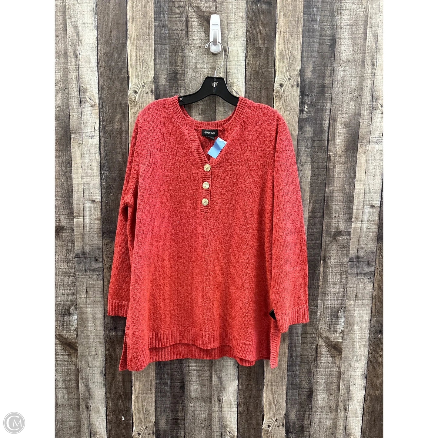 Sweater By Avenue In Pink, Size: 1x