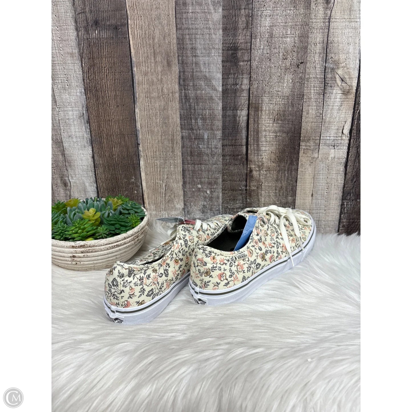 Shoes Sneakers By Vans In Floral Print, Size: 10