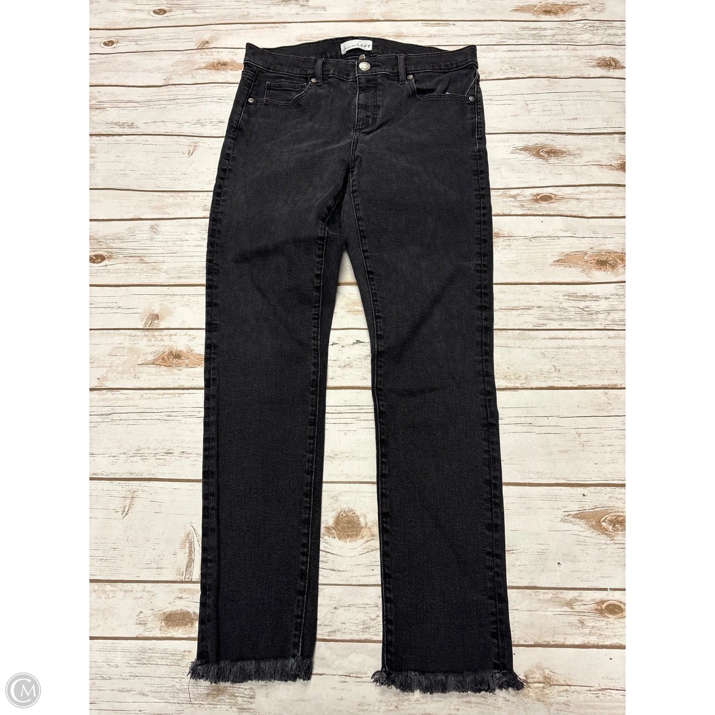 Jeans Straight By Loft In Grey Denim, Size: 10