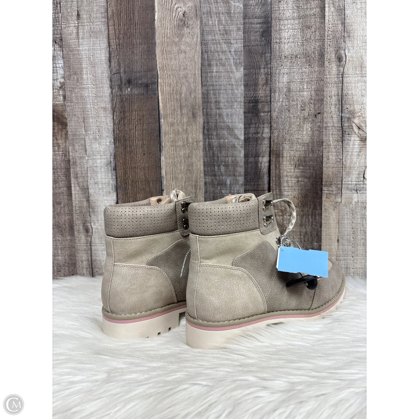 Boots Combat By Crown Vintage In Tan, Size: 9