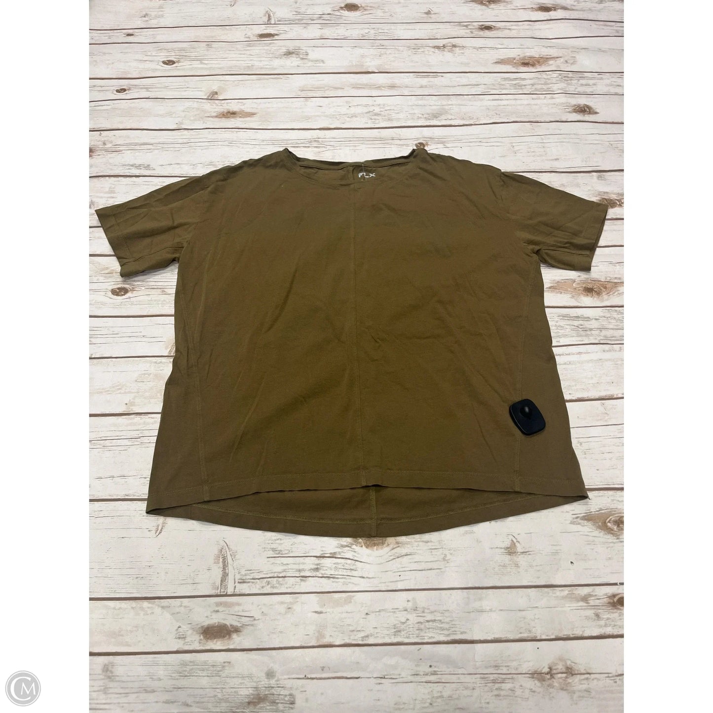 Top Short Sleeve By Flx In Green, Size: L