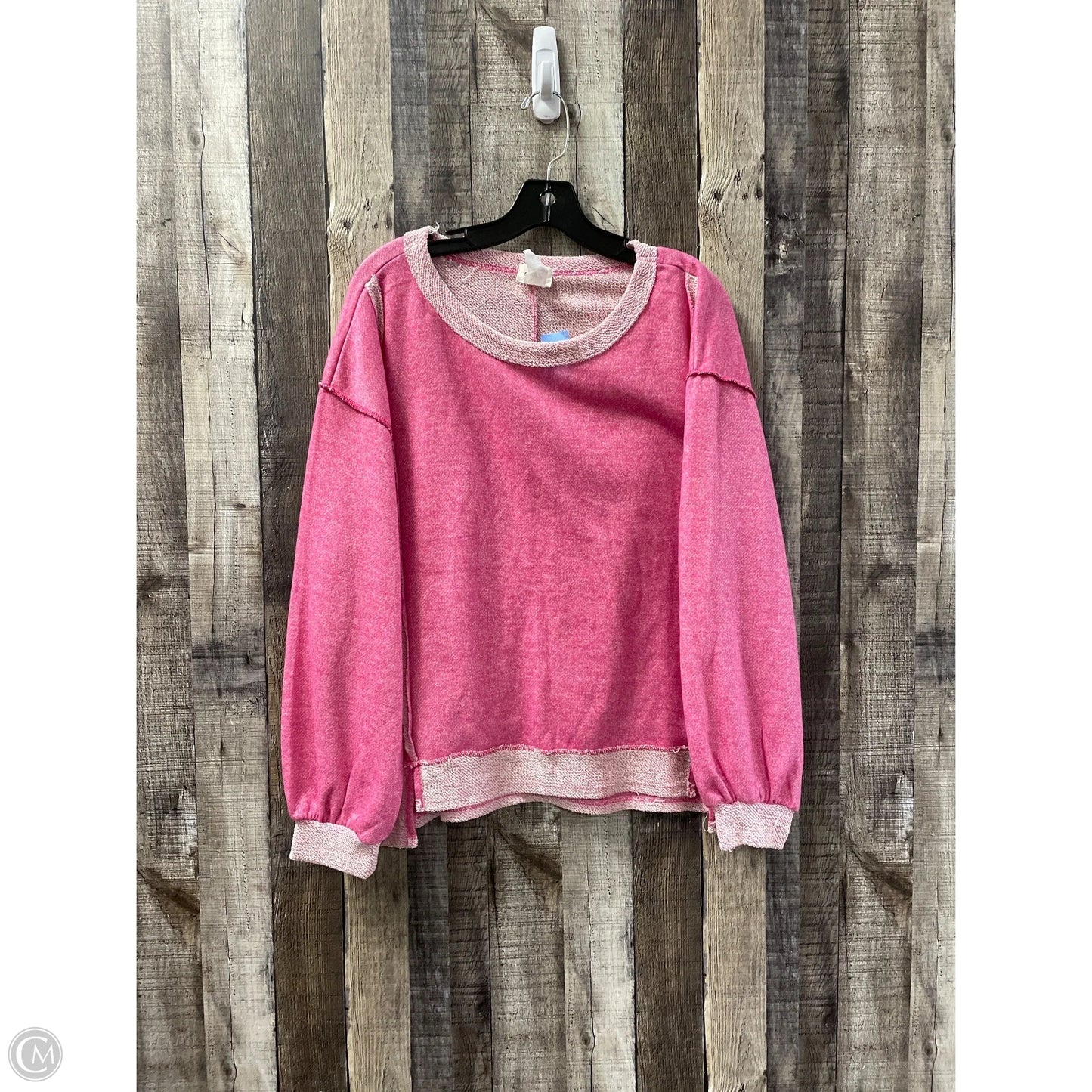 Sweatshirt Crewneck By Bibi In Pink, Size: M