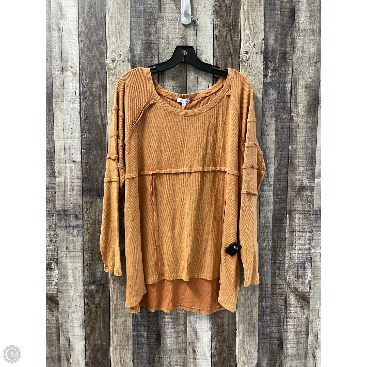 Top Long Sleeve By White Birch In Orange, Size: M