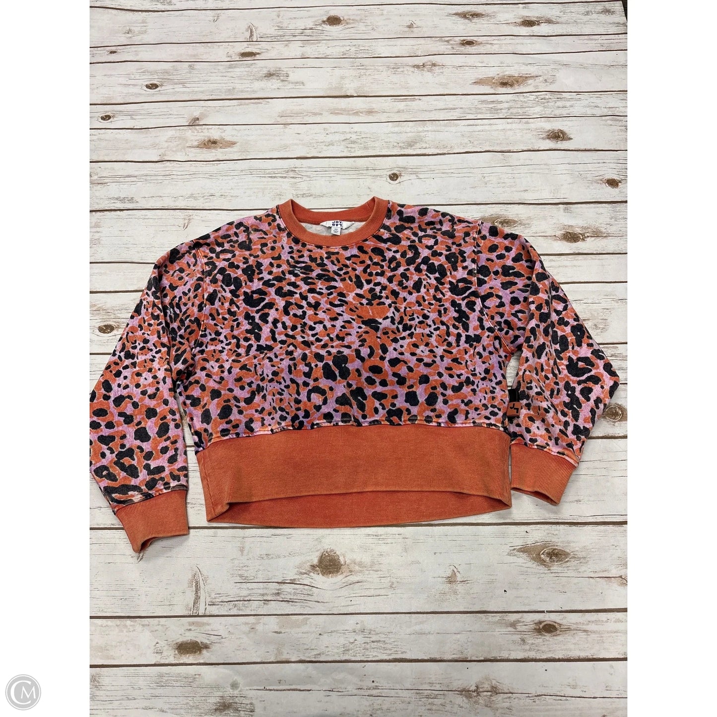 Sweatshirt Crewneck By Joy Lab In Animal Print, Size: Xs