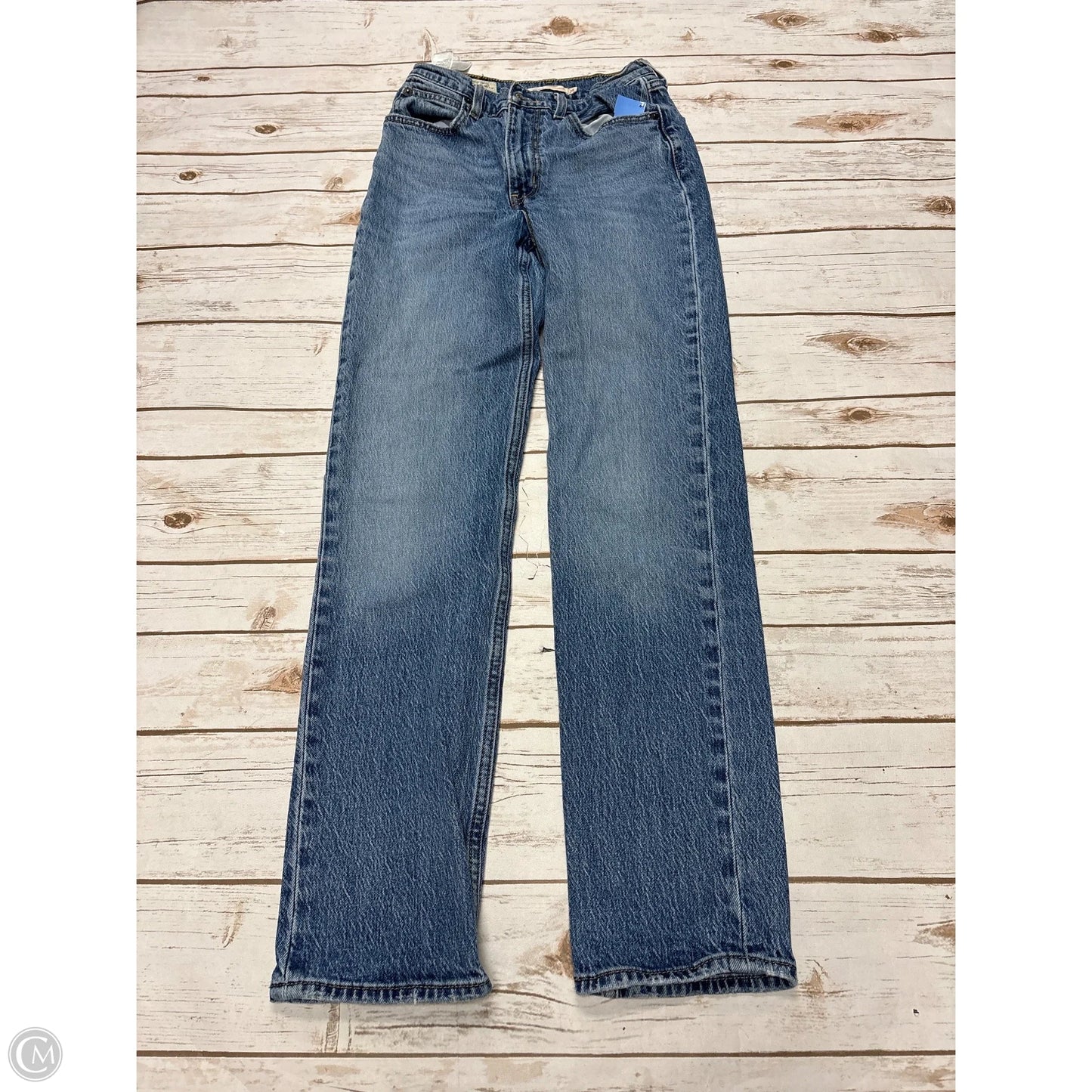 Jeans Straight By Levis In Blue Denim, Size: 0