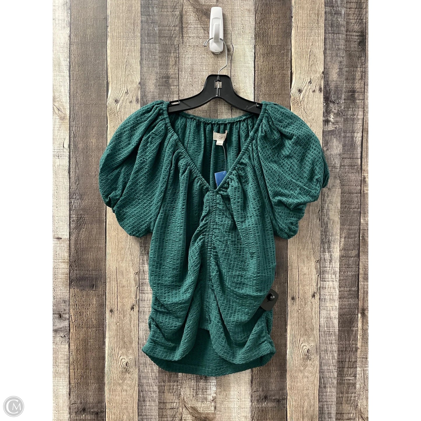 Top Short Sleeve By Loft In Green, Size: S