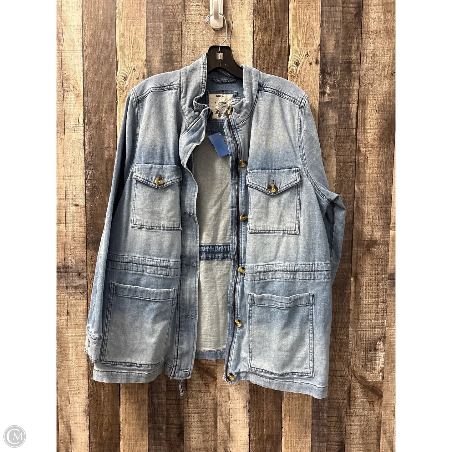 Jacket Denim By Sonoma In Blue Denim, Size: Xl