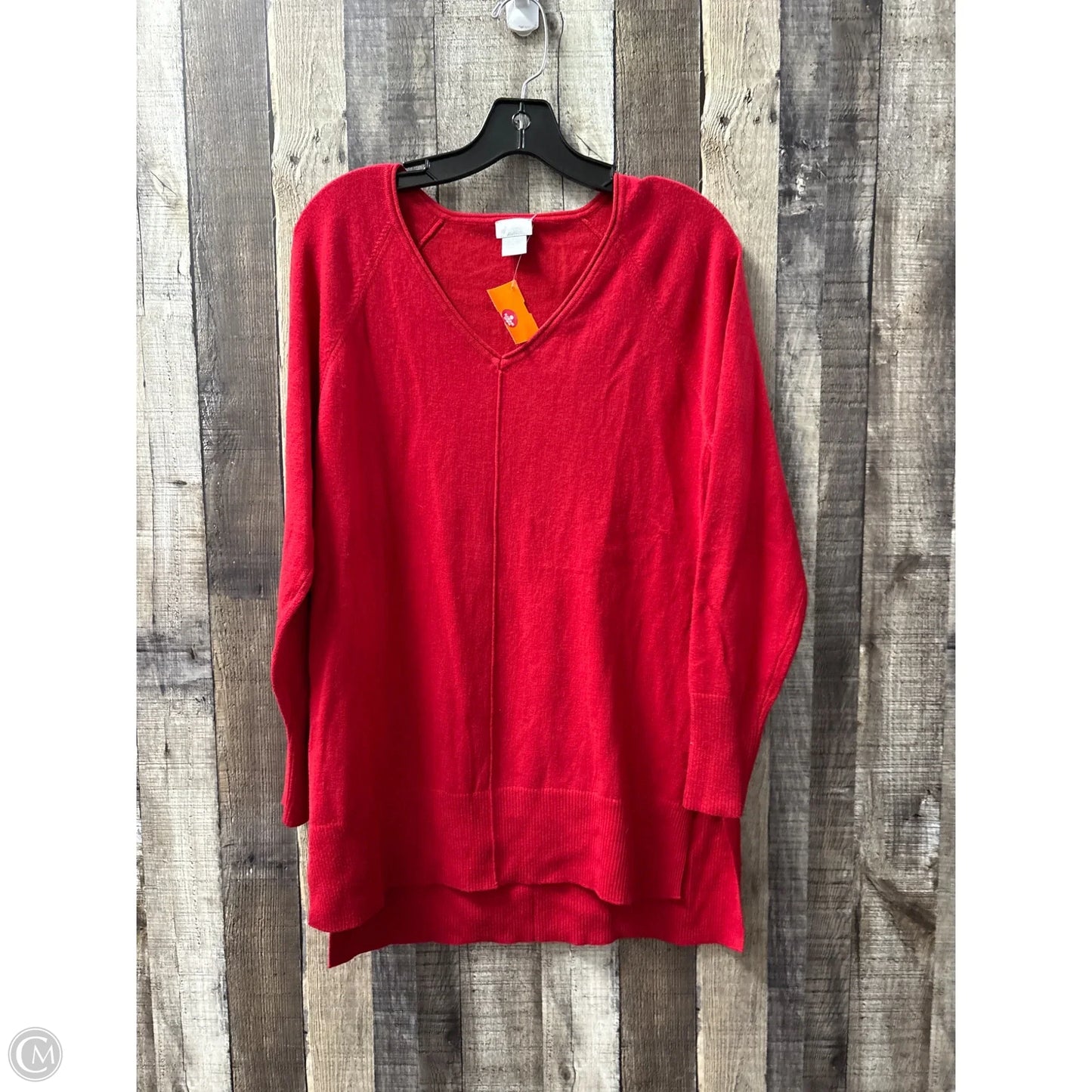 Sweater By Chicos In Red, Size: S