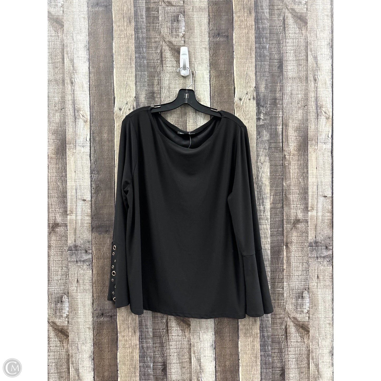 Top Long Sleeve By International Concepts In Black, Size: Xxl