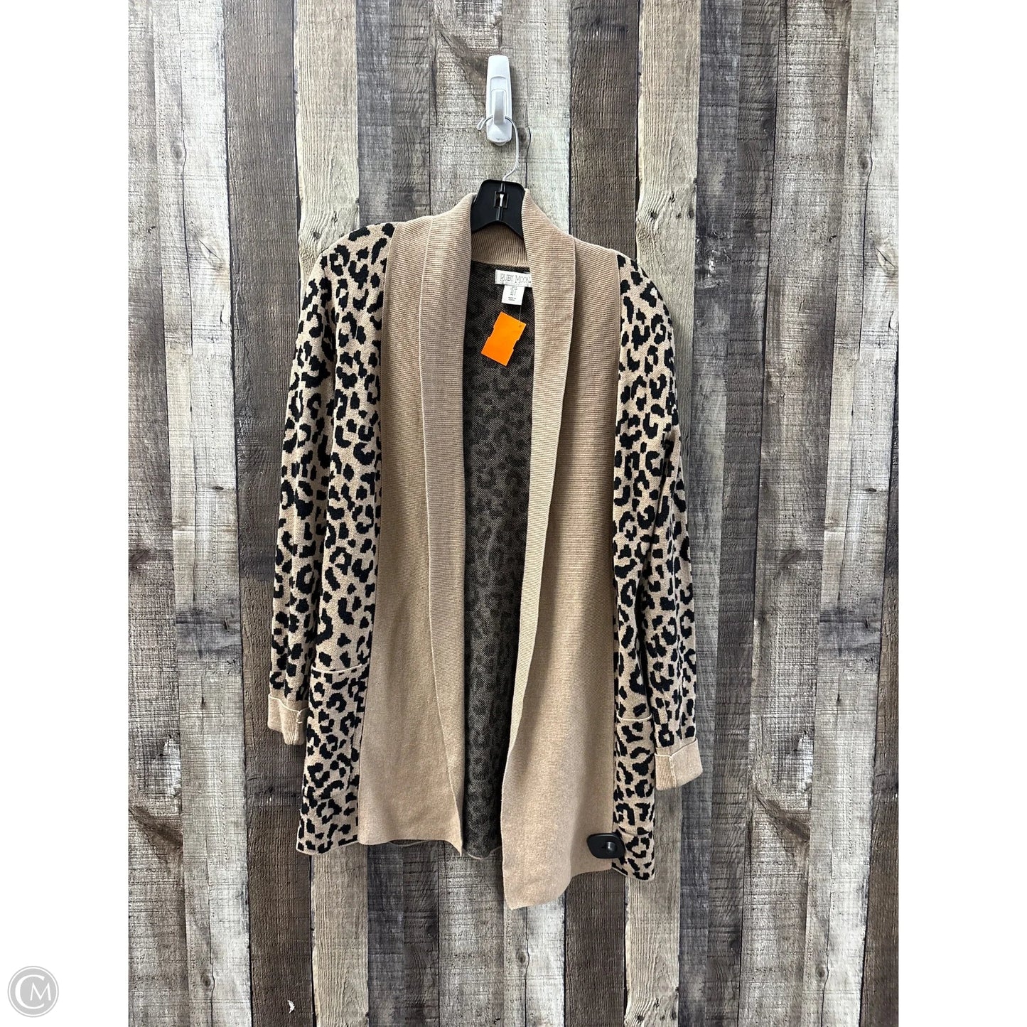 Sweater Cardigan By Cme In Animal Print, Size: S