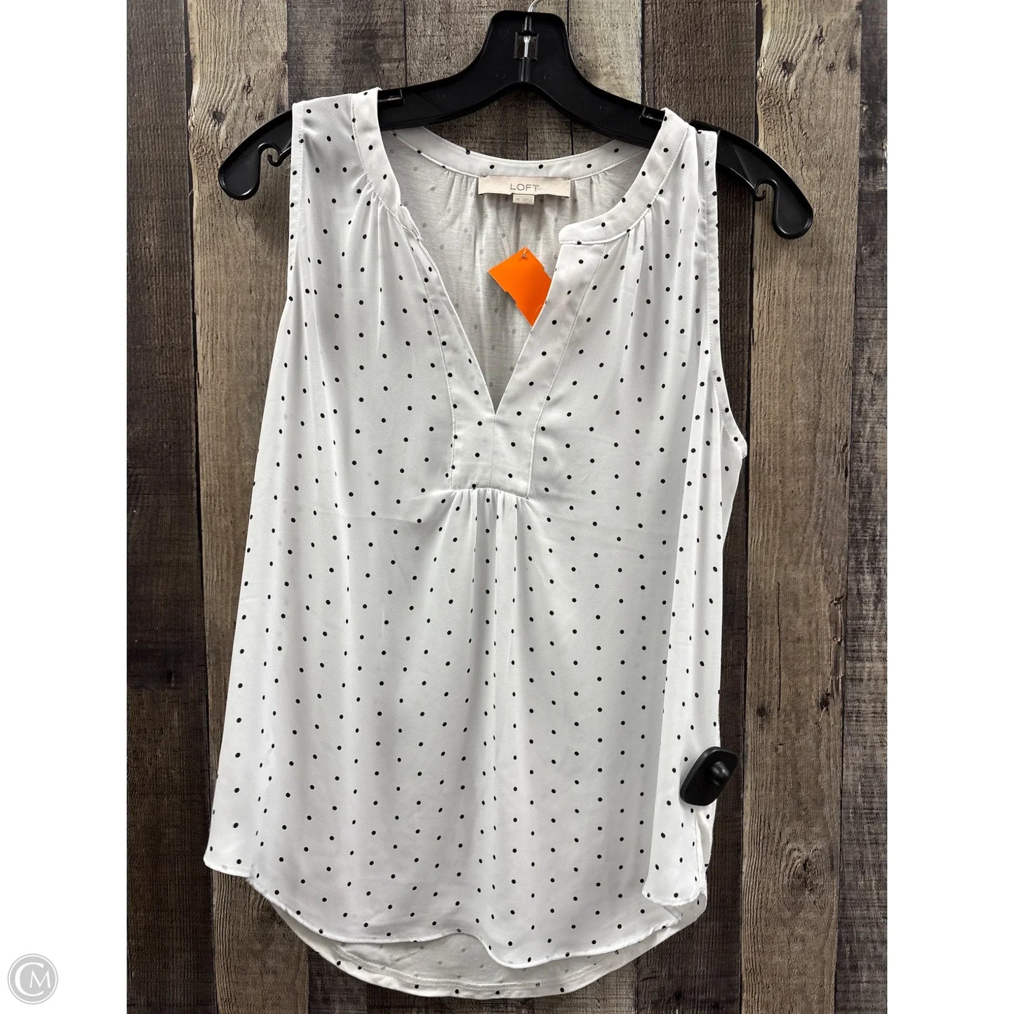 Top Sleeveless By Loft In Polkadot Pattern, Size: Xs