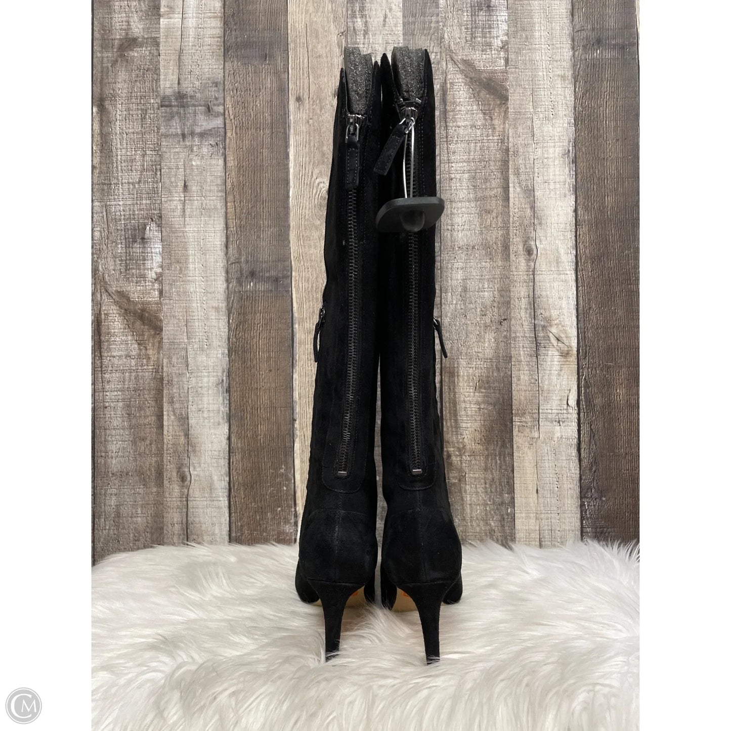 Boots Knee Heels By Nine West In Black, Size: 8