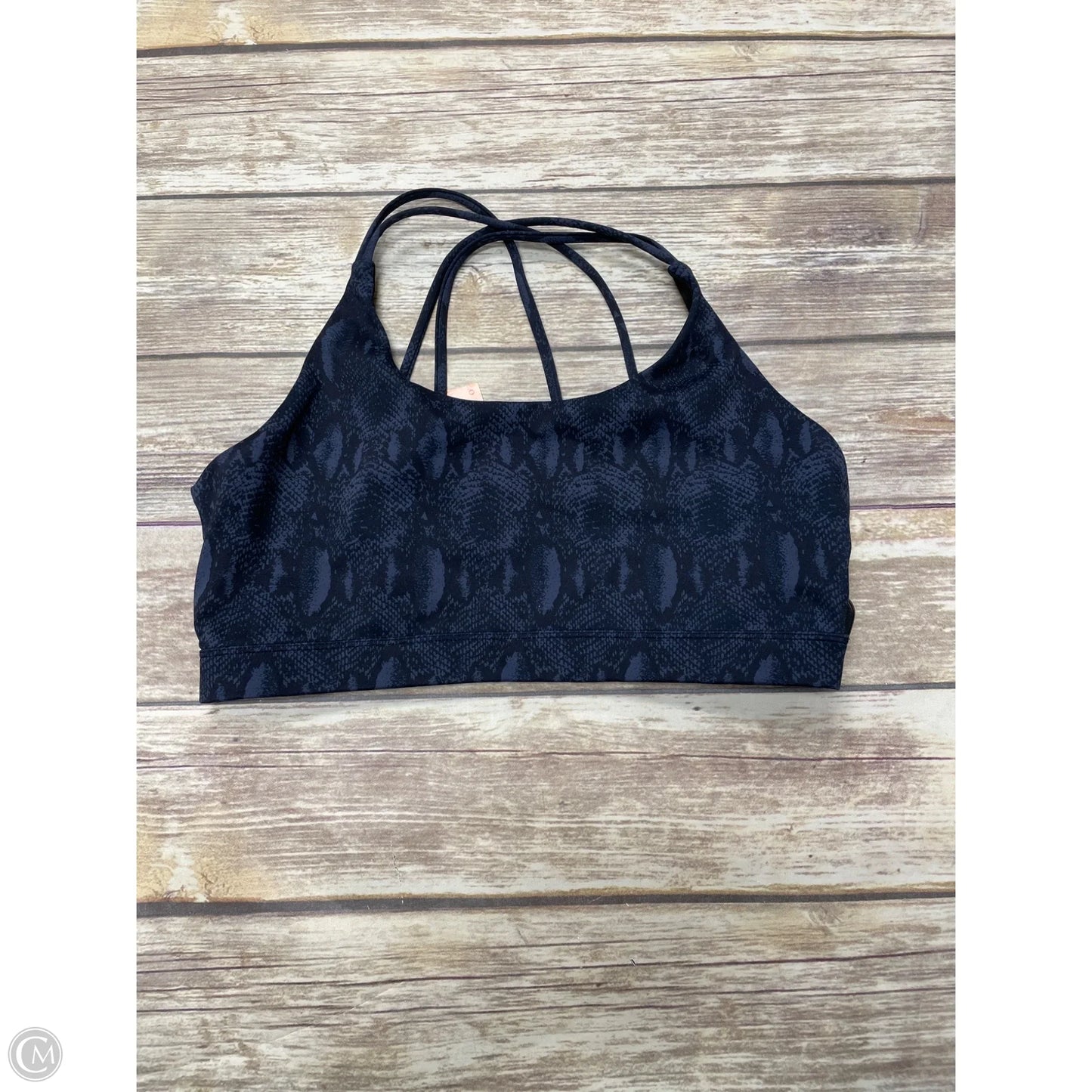 Athletic Bra By Cmf In Black & Blue, Size: L