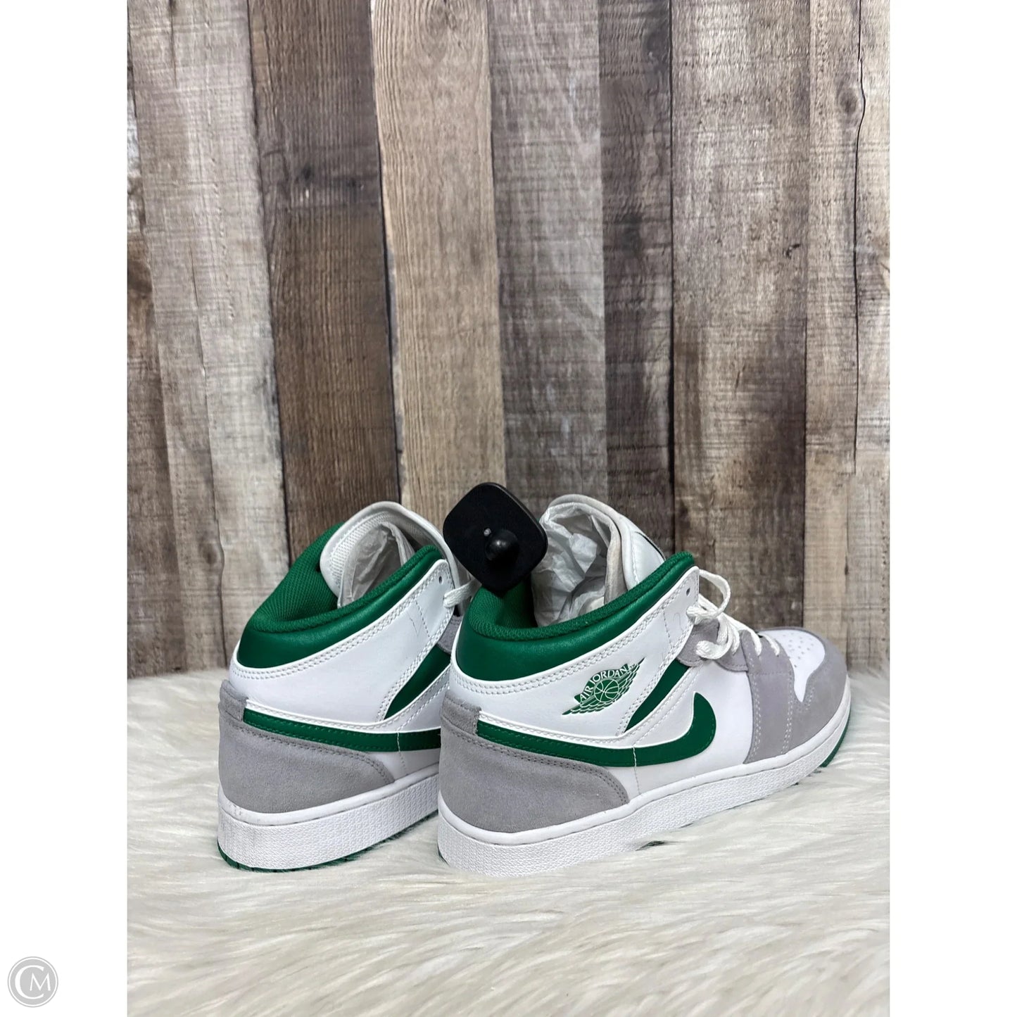 Shoes Luxury Designer By Jordan In Green & Grey, Size: 8.5