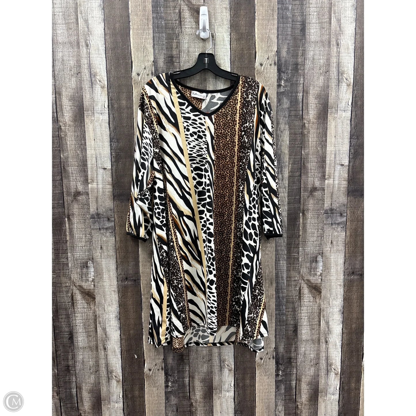 Dress Casual Midi By Cme In Animal Print, Size: 3x