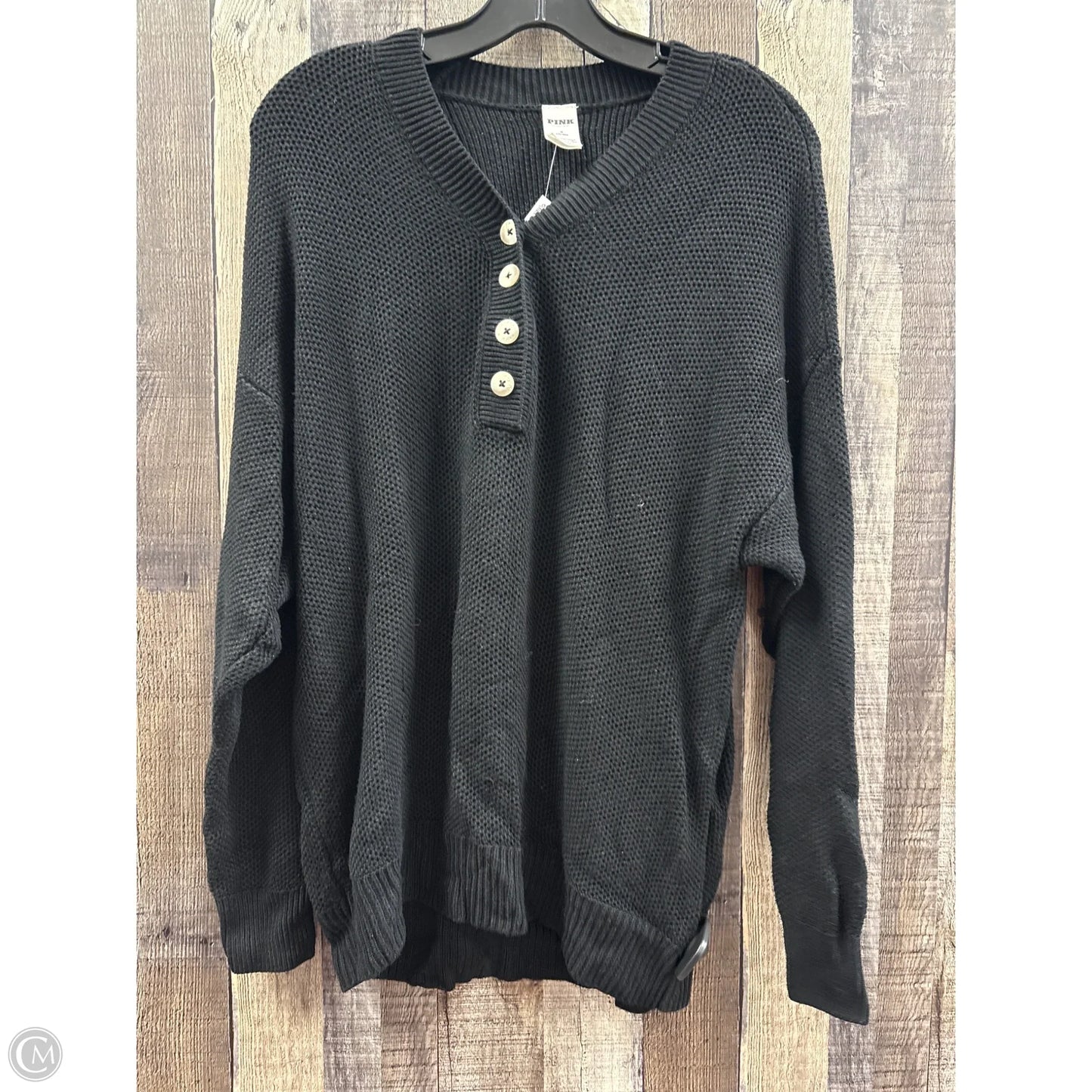 Sweater By Pink In Black, Size: M