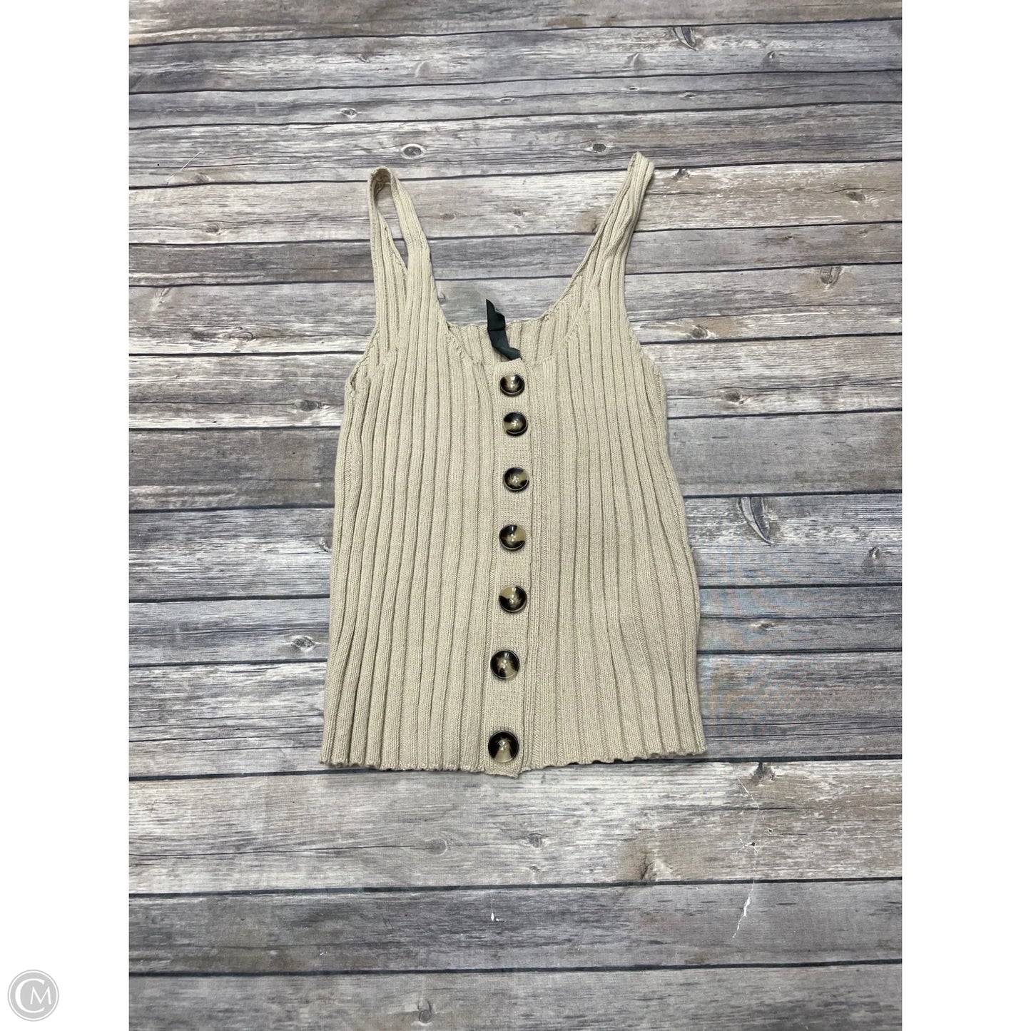 Top Sleeveless By Alya In Tan, Size: S