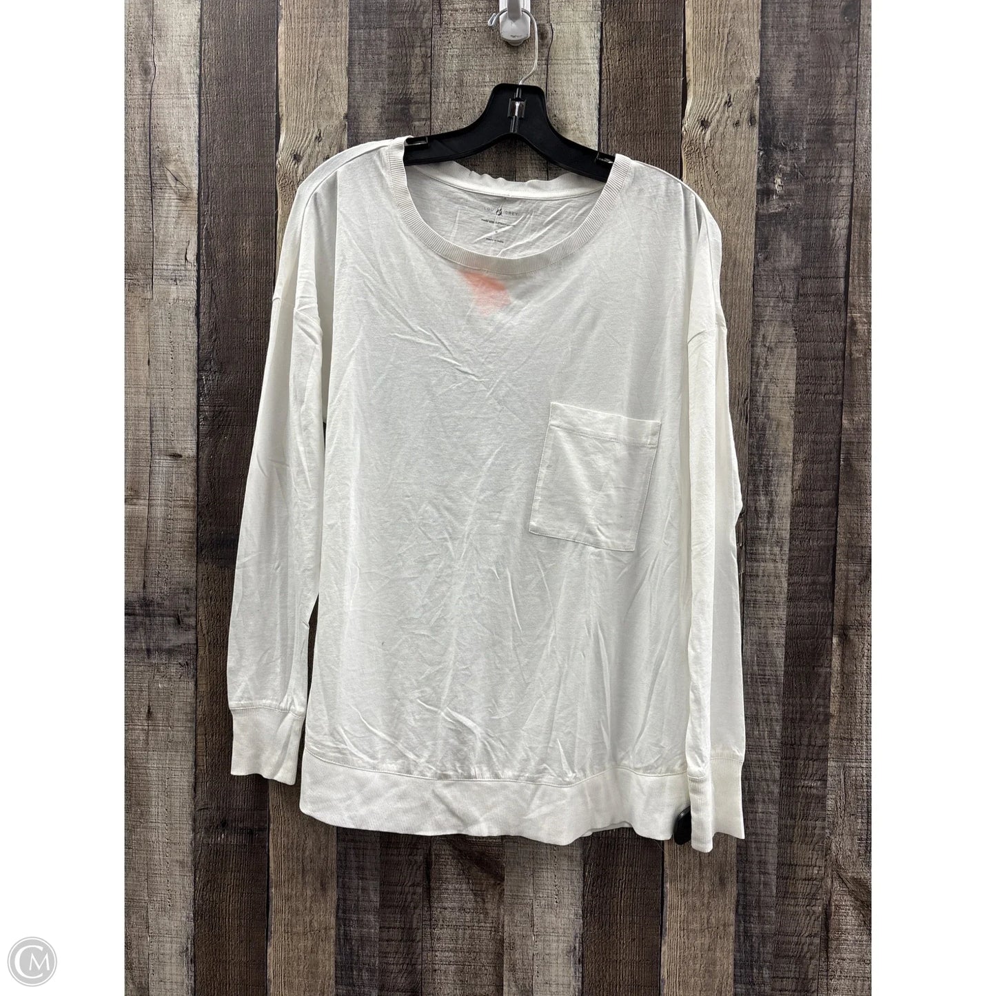 Top Long Sleeve By Lou And Grey In White, Size: M