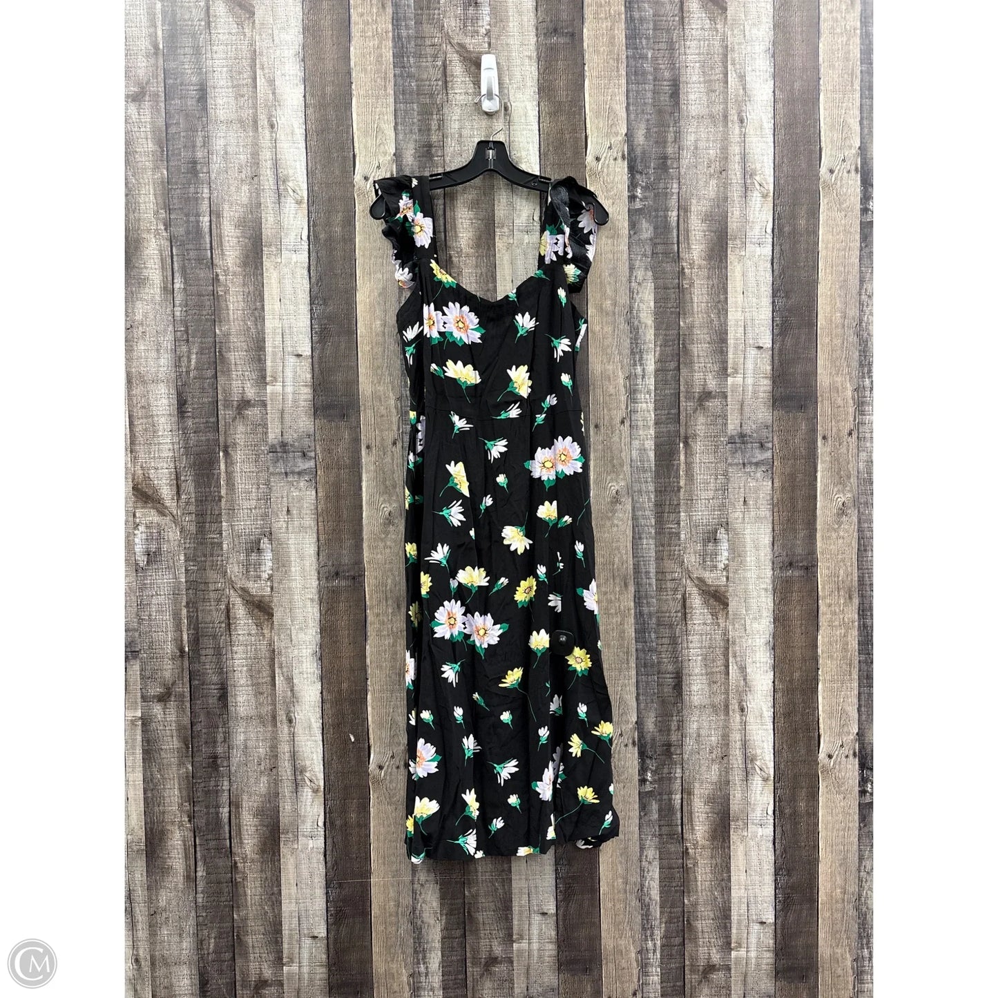 Dress Casual Midi By Loft In Floral Print, Size: 10