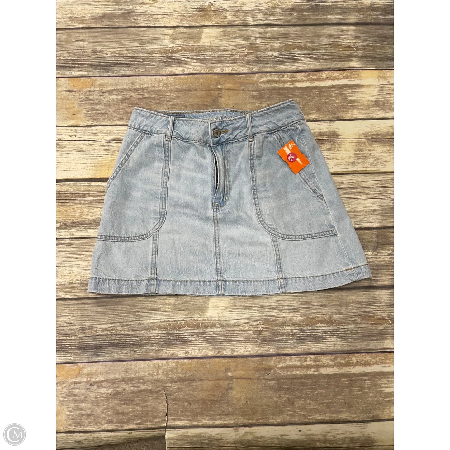 Skirt Mini & Short By American Eagle In Blue Denim, Size: 2