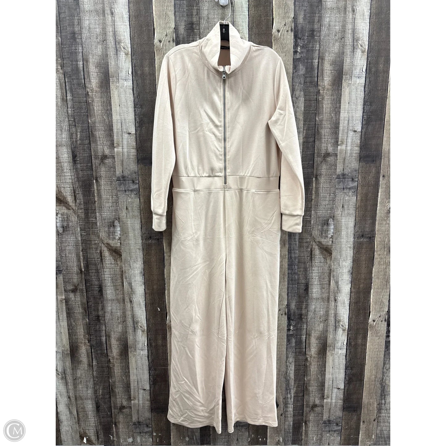 Jumpsuit By Clothes Mentor In Ivory, Size: L