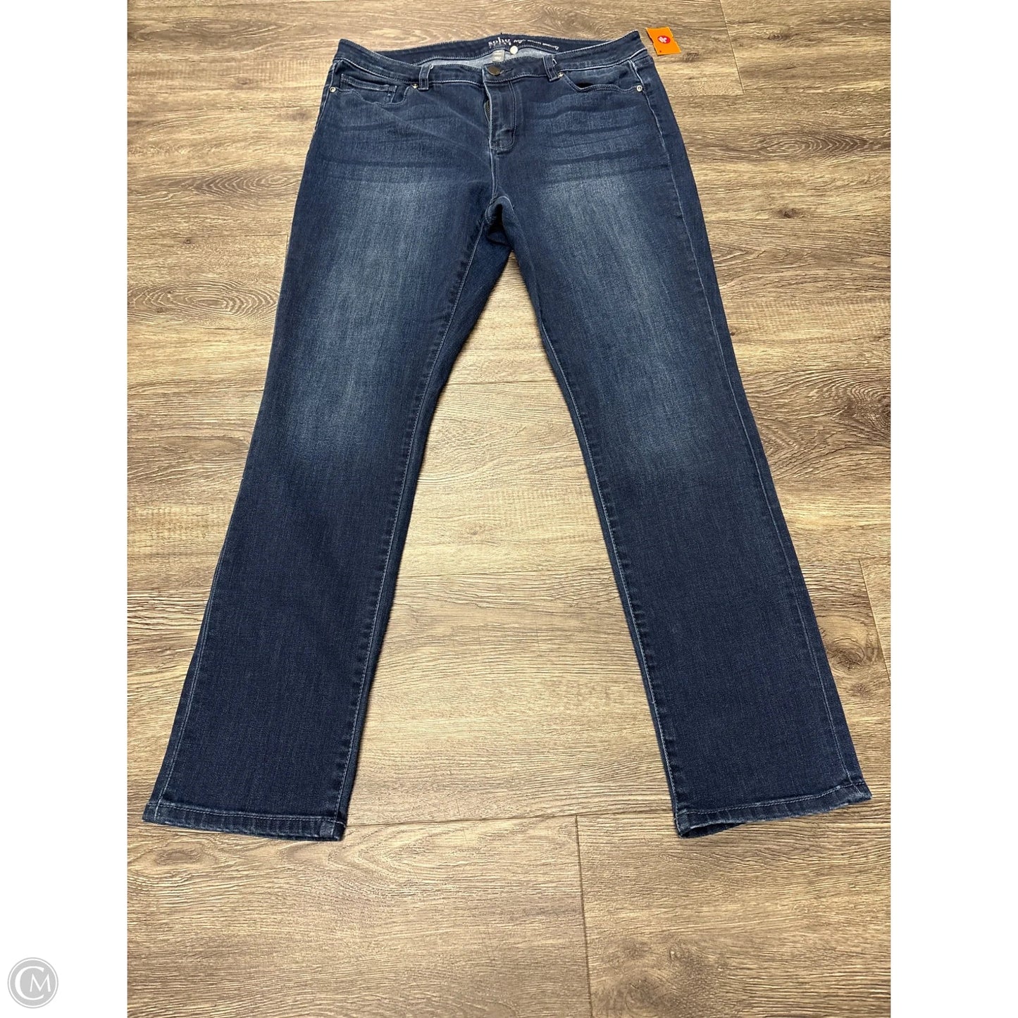 Jeans Straight By New York And Co In Blue Denim, Size: 14