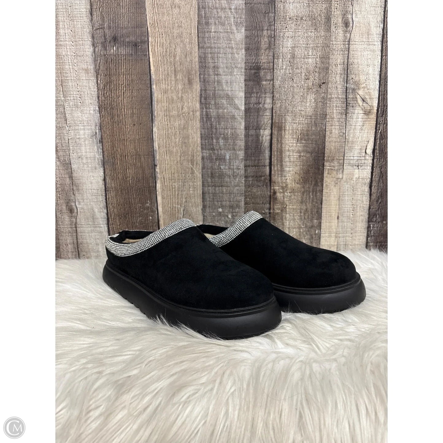 Shoes Flats By Forever 21 In Black & Silver, Size: 8