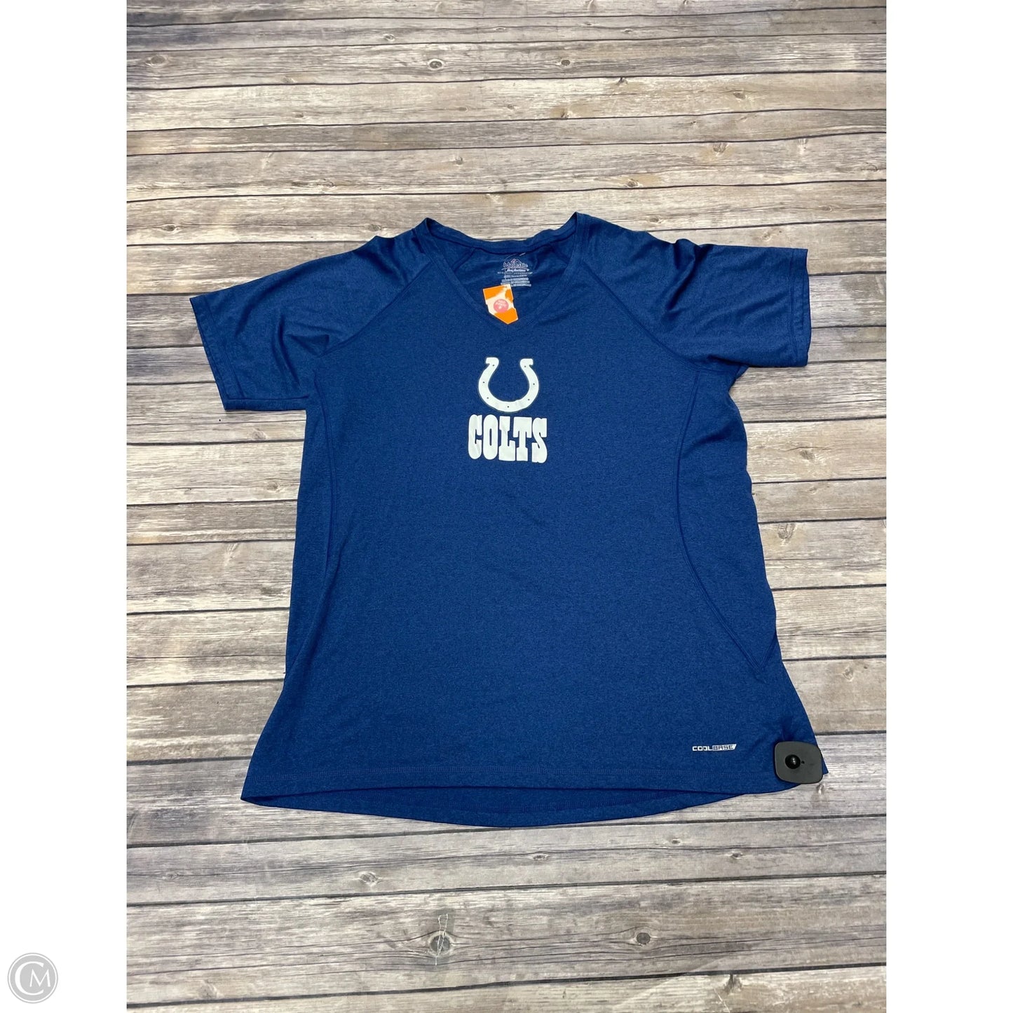 Athletic Top Short Sleeve By Majestic In Blue, Size: Xxl