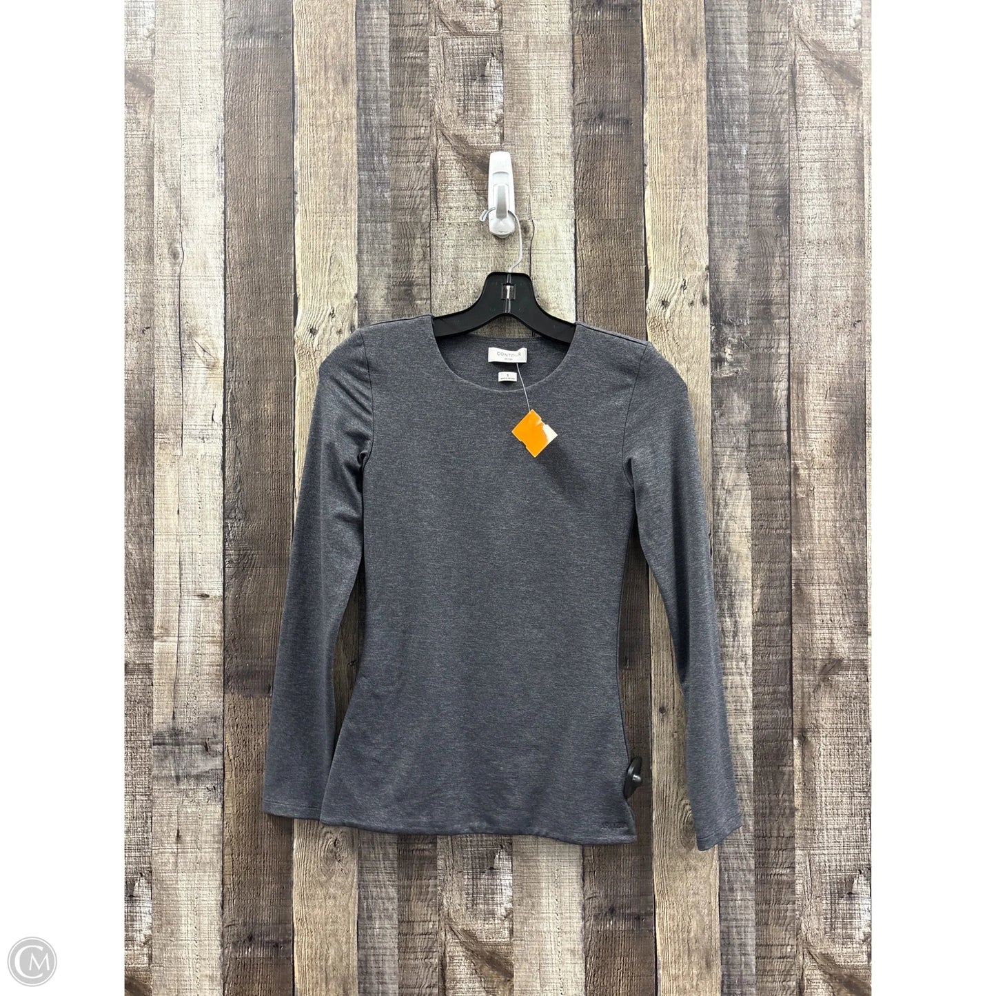 Top Long Sleeve By Aritzia In Grey, Size: S
