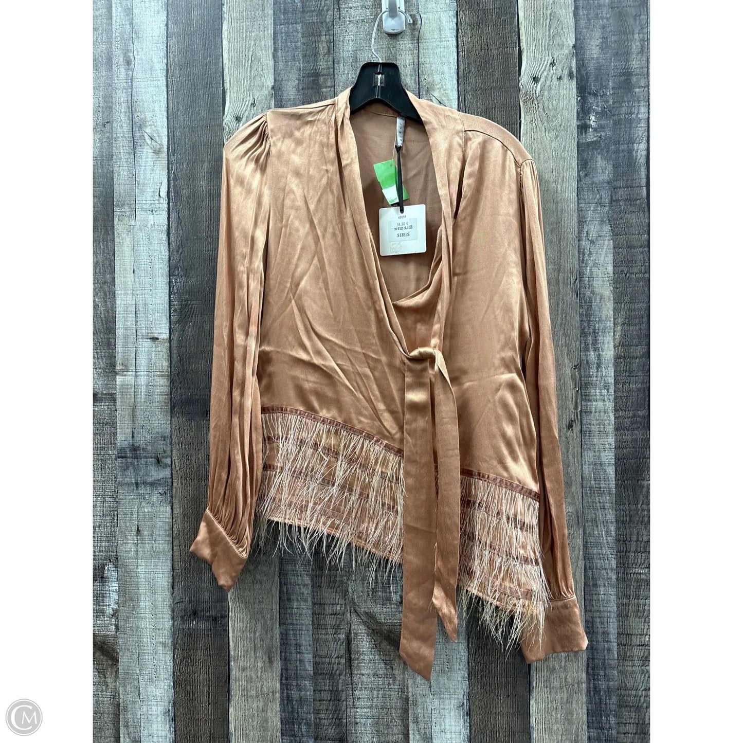 Top Long Sleeve By Cme In Copper, Size: S
