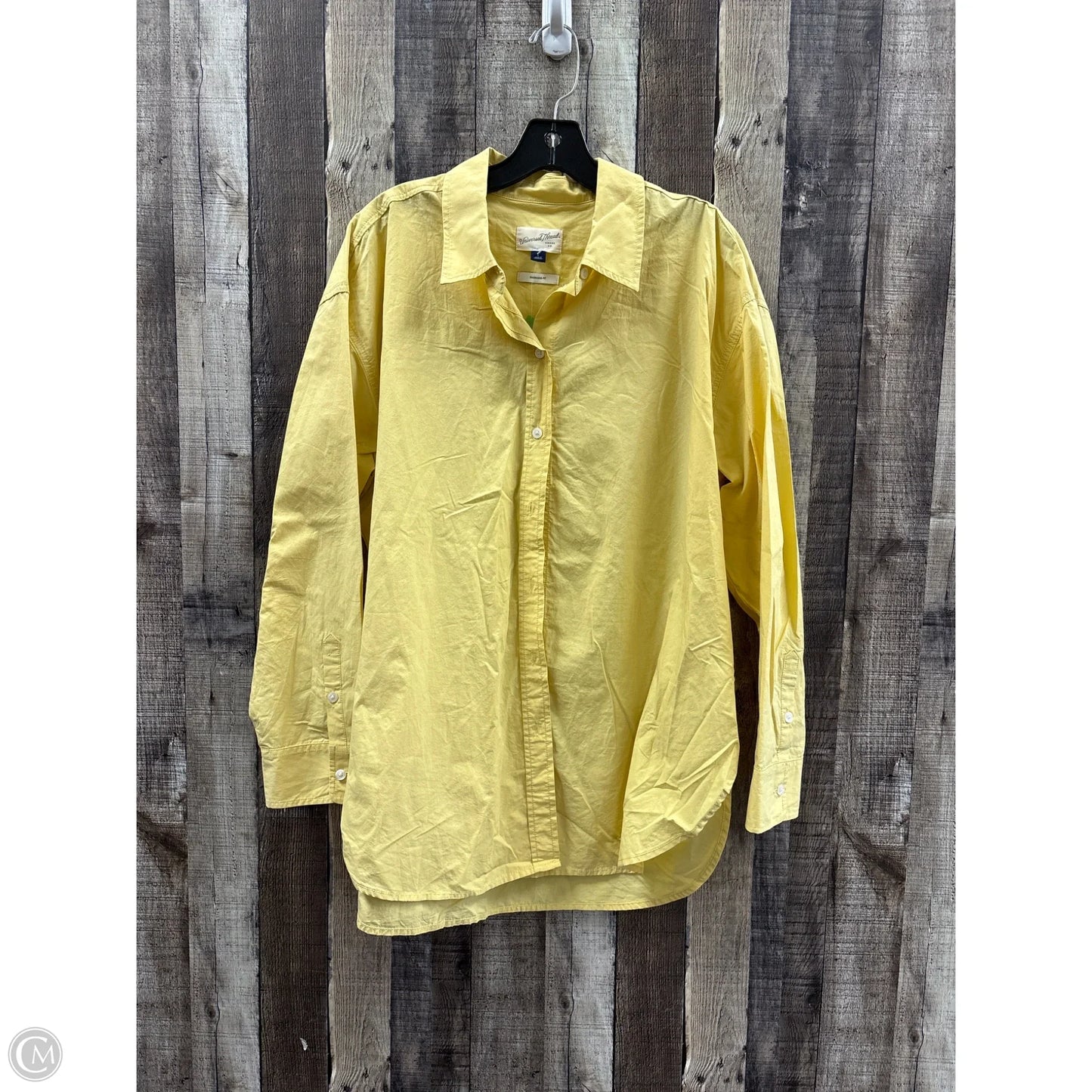 Top Long Sleeve By Universal Thread In Yellow, Size: L