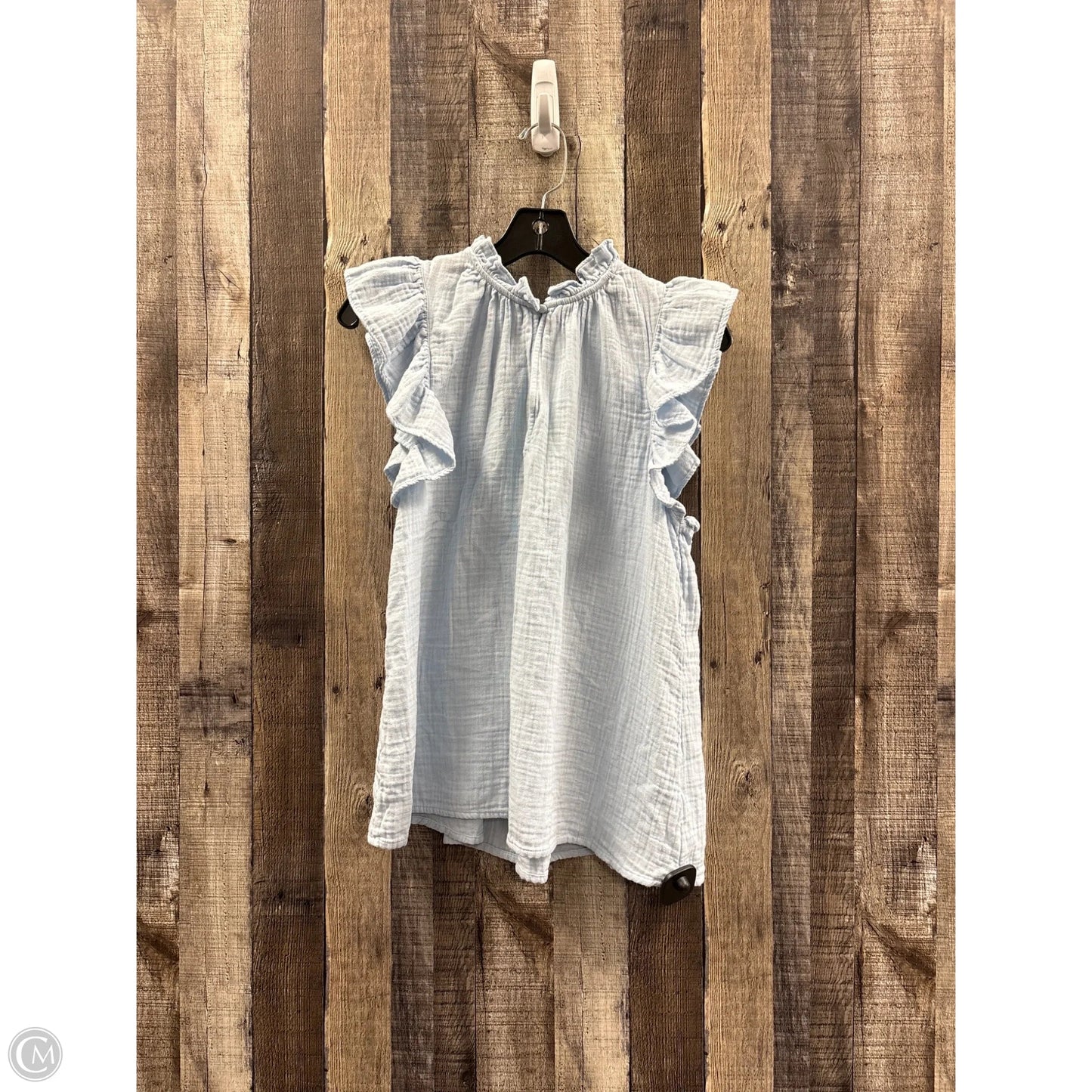 Top Short Sleeve By Caslon In Blue, Size: L